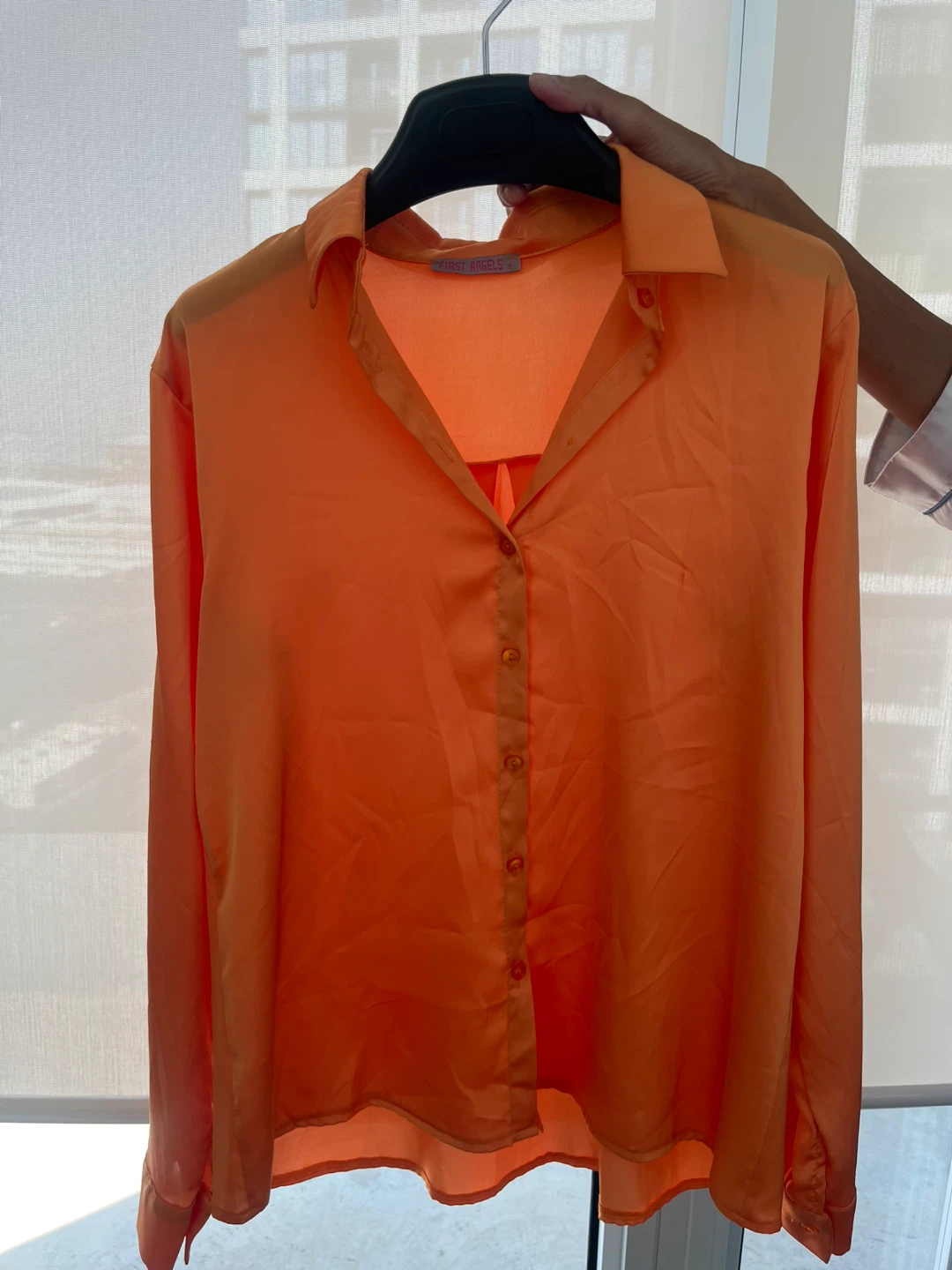 Orange Button-Up Shirt size S/ M