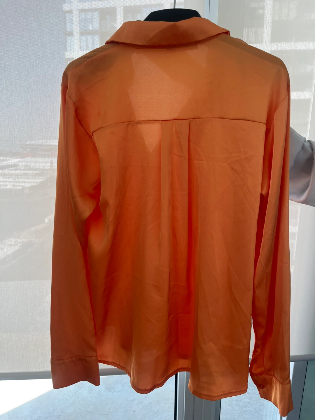 Orange Button-Up Shirt size S/ M - photo 2