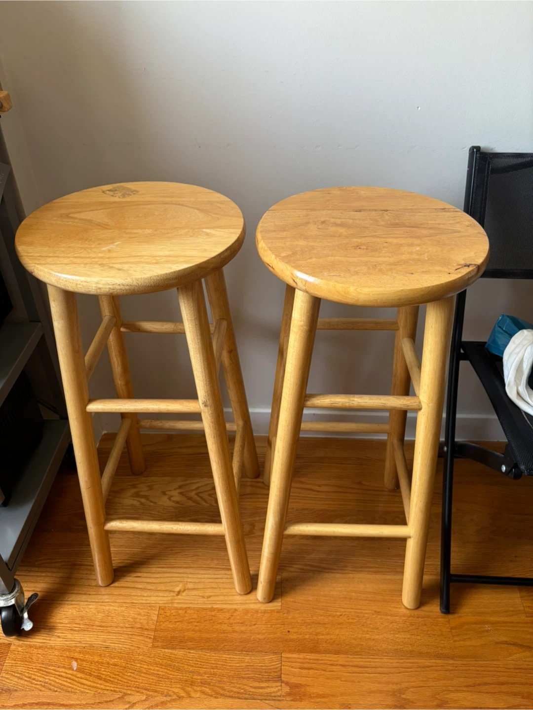 Wooden Bar Stools (Set of 2)