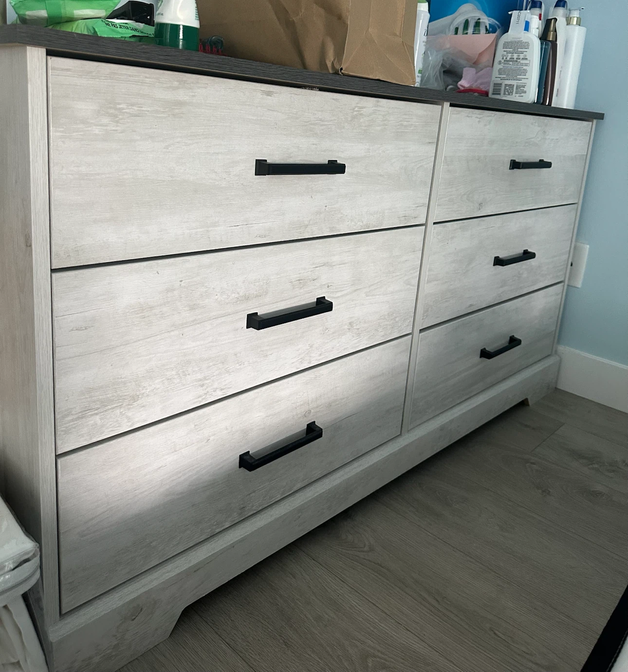 Matching 3-Piece Bedroom Set (6-Drawer Dresser & 2 Nightstands)