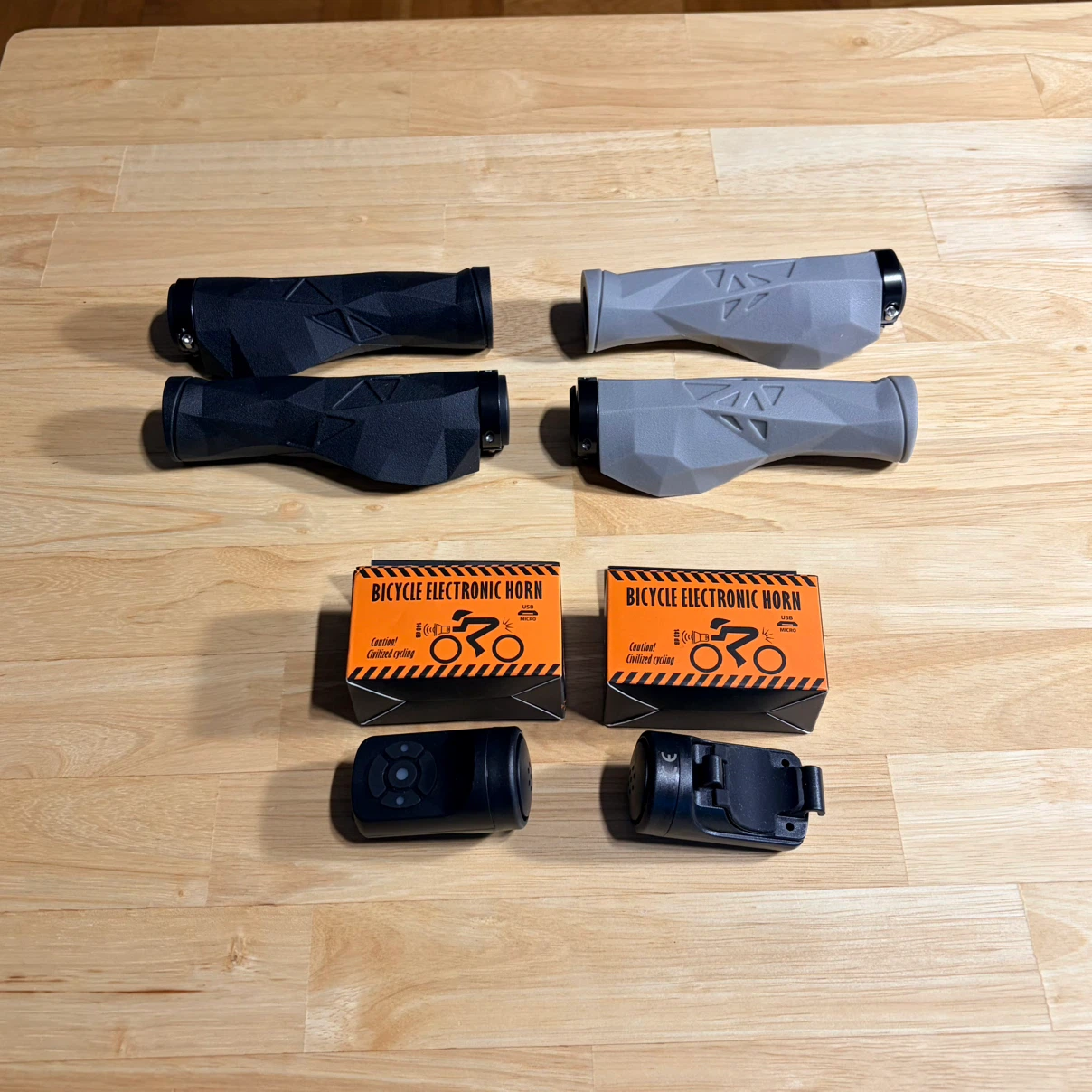 Bike Grip and Electric Horn
