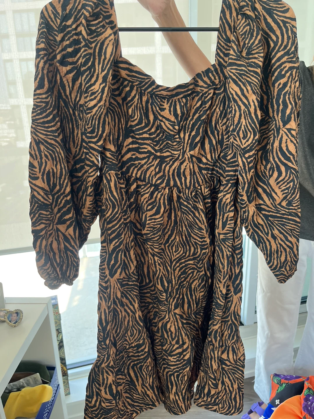 LOW by J.Crew Tiger Print Puff Sleeve Dress - photo 2