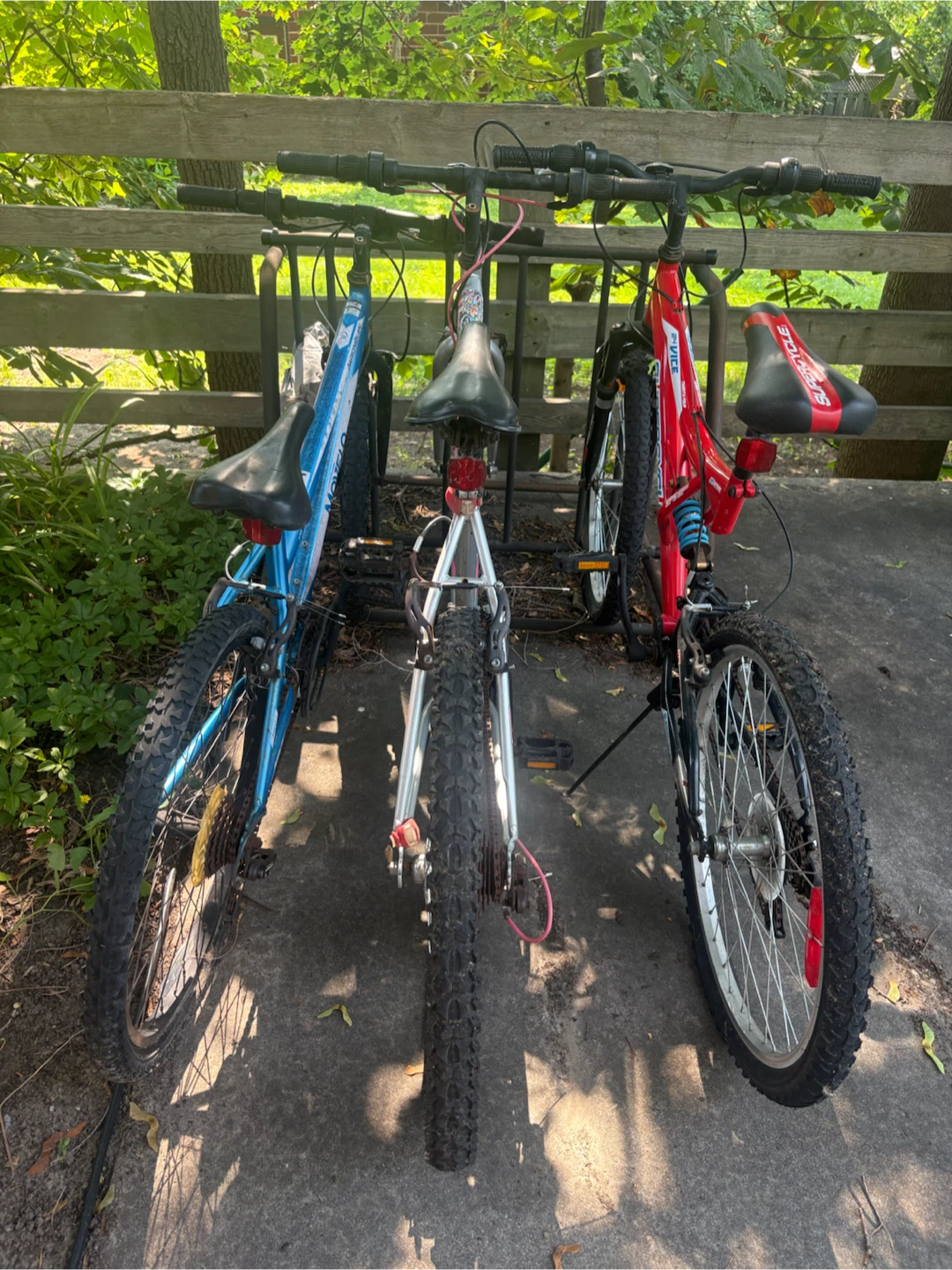 Three Kids' Mountain Bikes - Movelo, Supercycle, and Vice