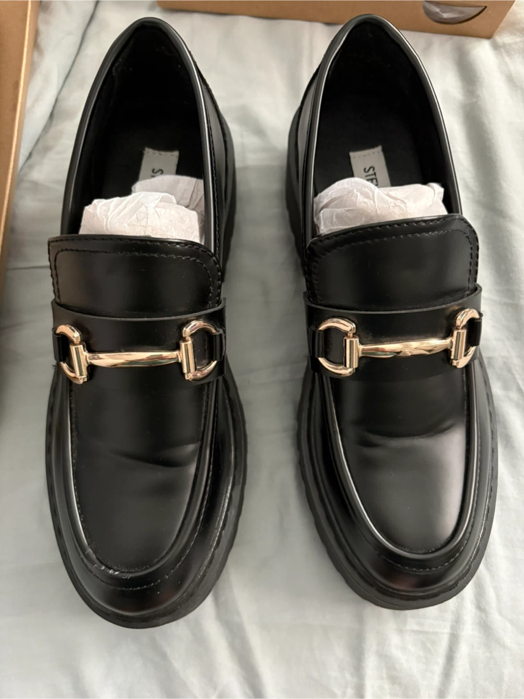 Steve Madden Black Loafer Shoes