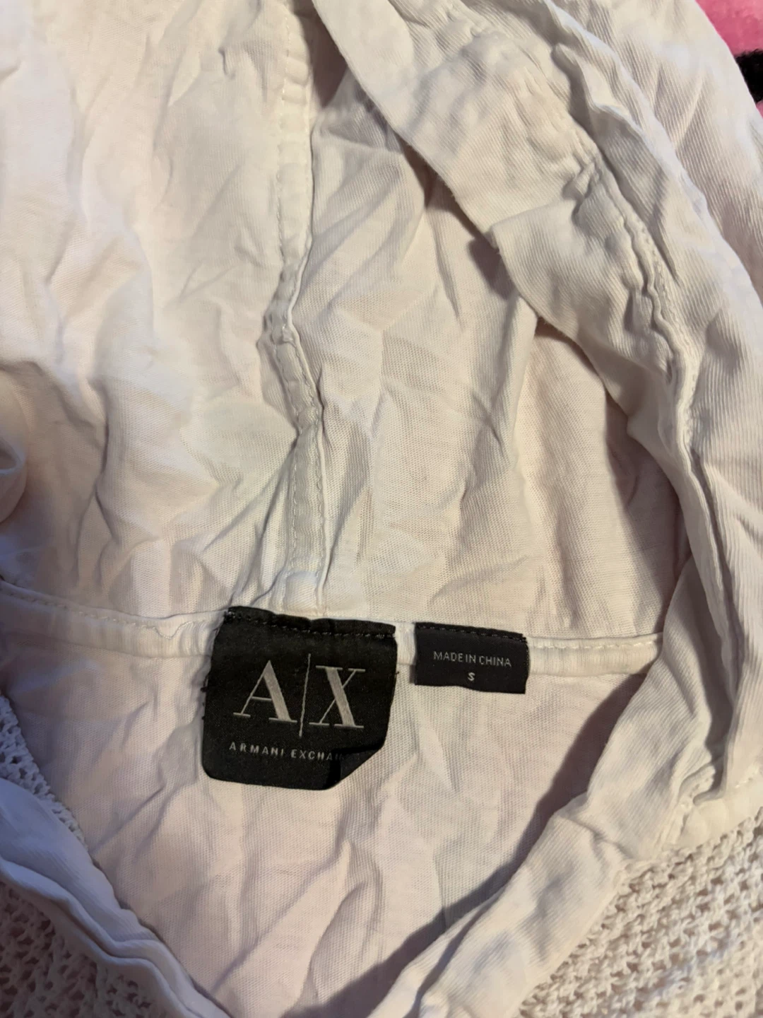 Armani Exchange White Knit Hoodie Sweater - photo 2