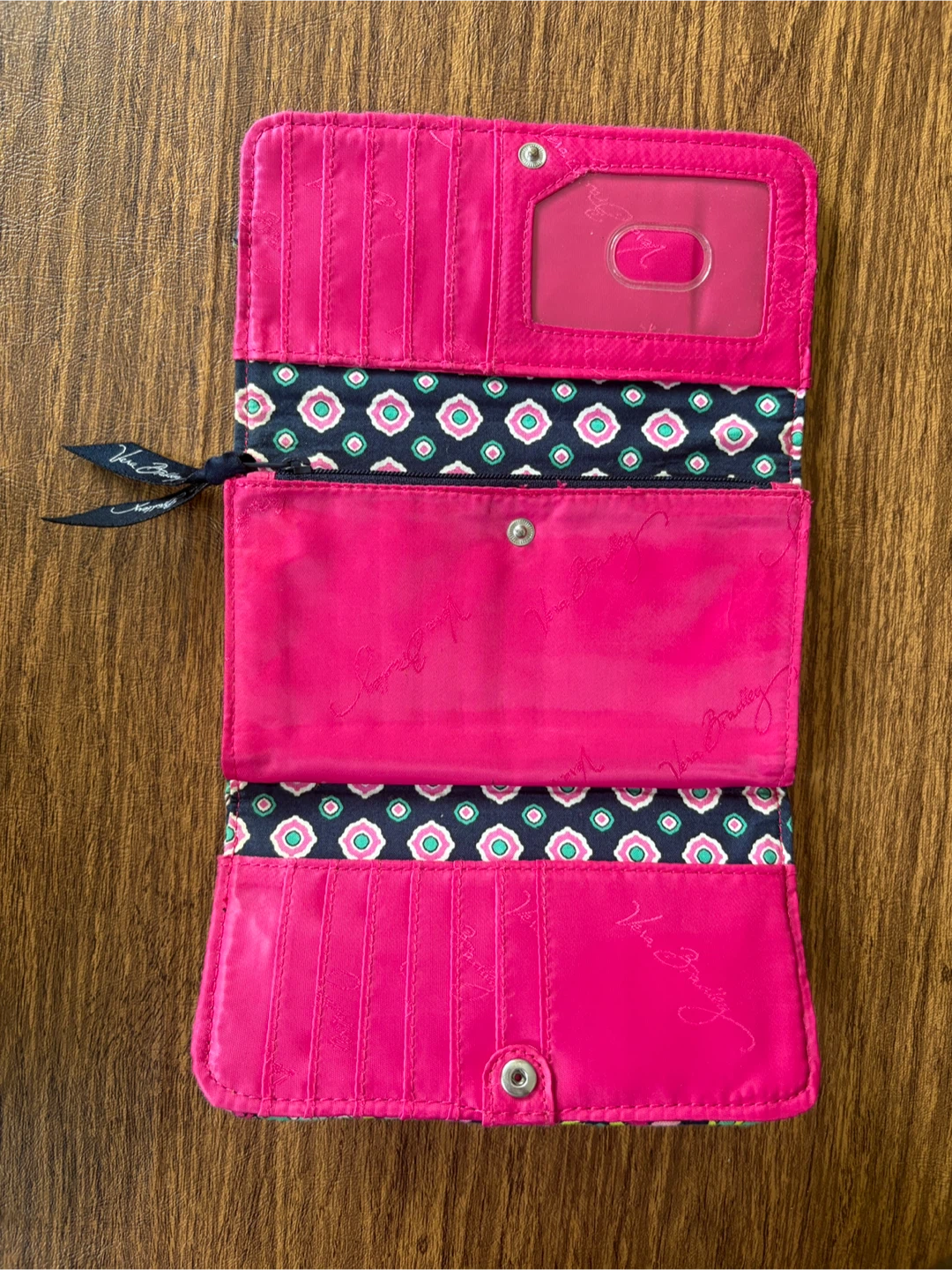 Vera Bradley Quilted Trifold Wallet Petal Paisley Pattern - photo 3