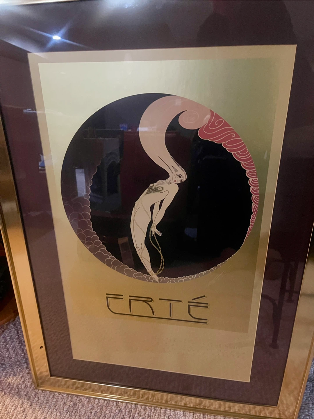 1979 Art Deco "L'Amour" artist Erté (Romain de Tirtoff),