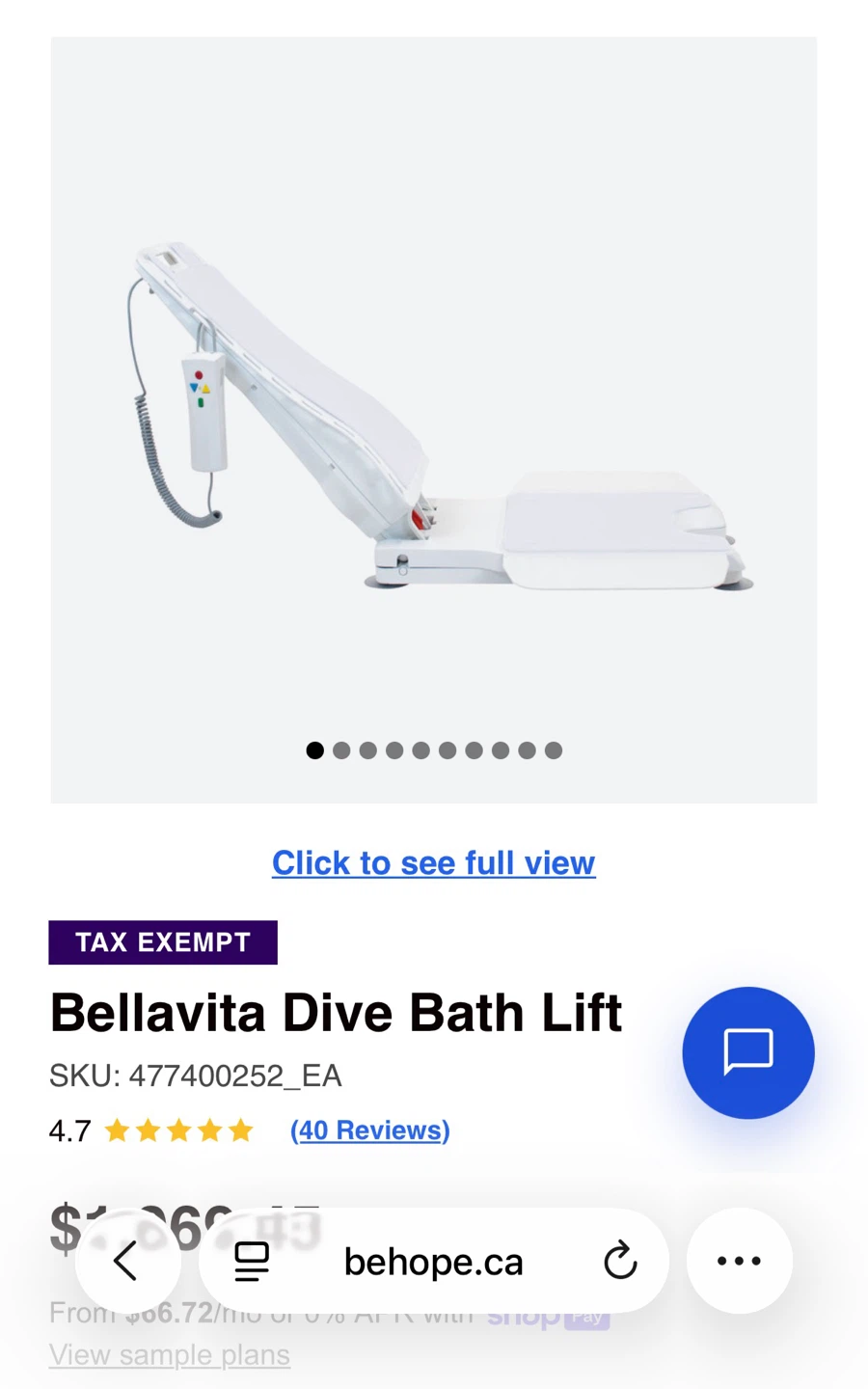 Bellavita Dive Bath Lift - photo 3
