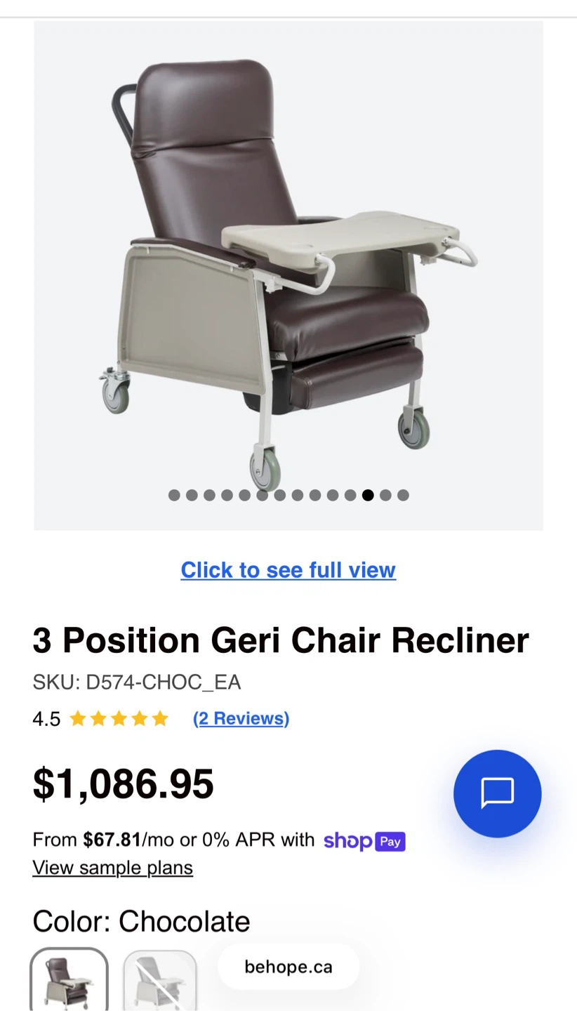 3 Position Geri Chair Recliner - Chocolate - photo 2
