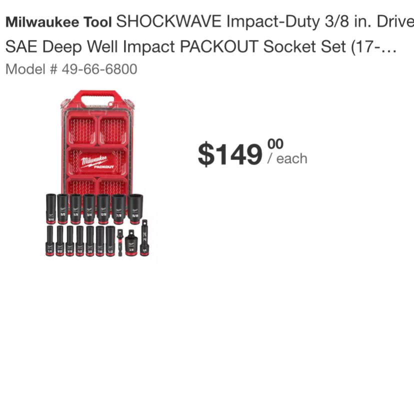 Milwaukee Tool SHOCKWAVE Impact Socket Set