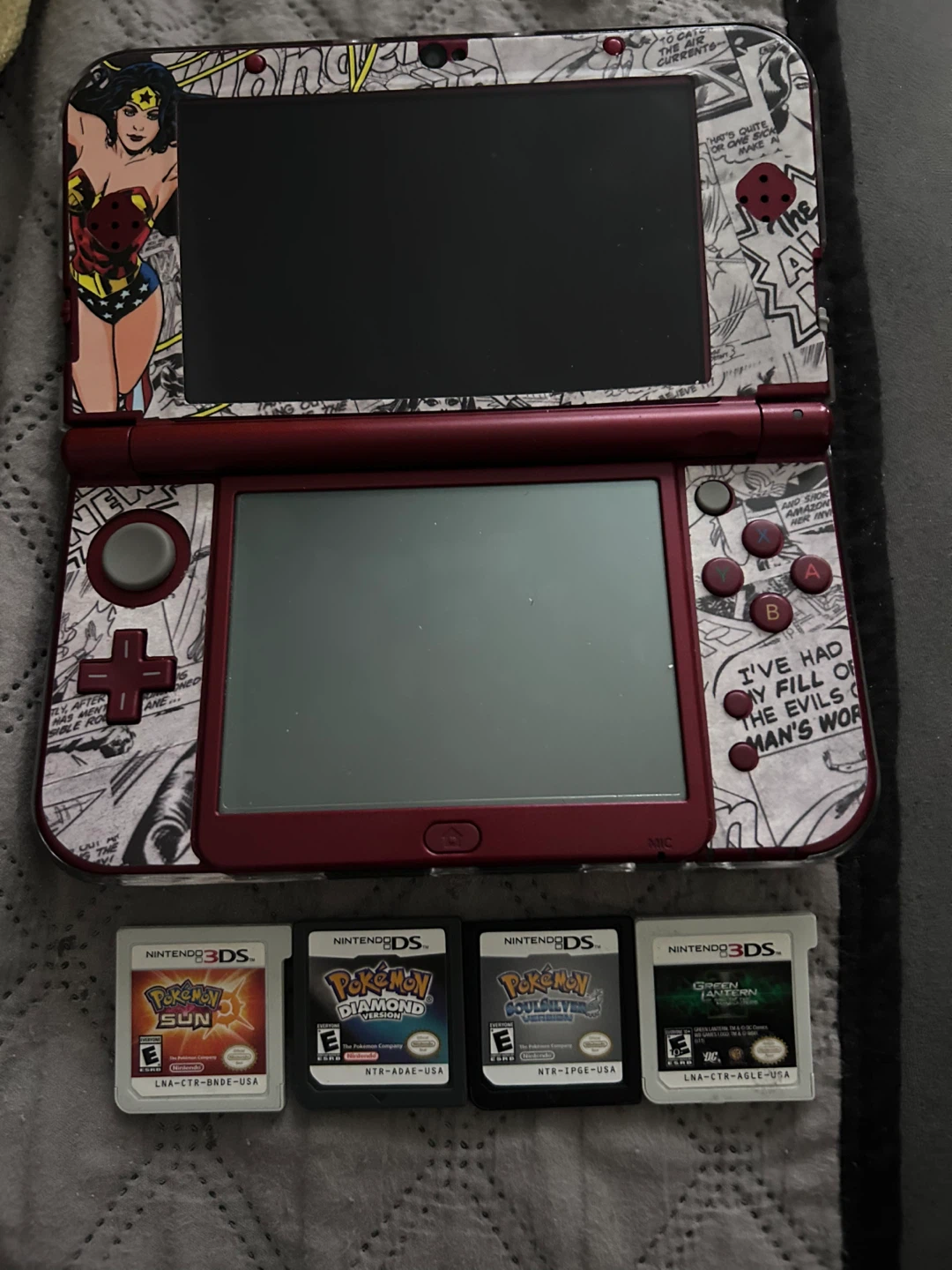 Nintendo 3DS XL Wonder Woman Edition with 4 Pokemon Games