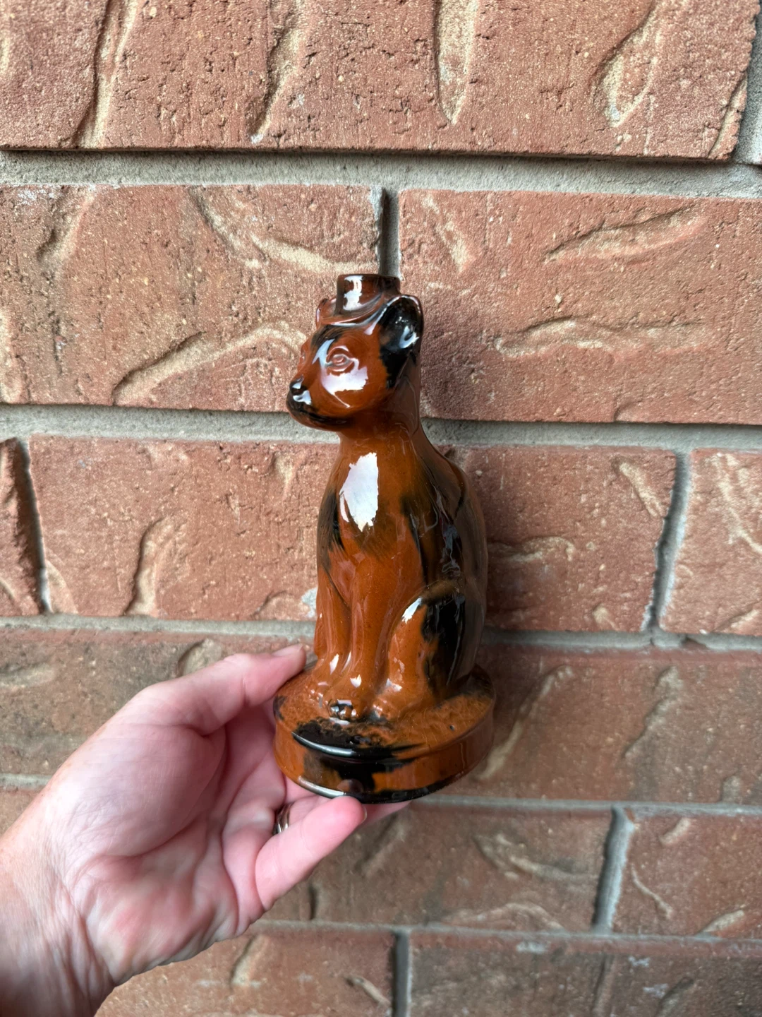 Vintage cat bud vase