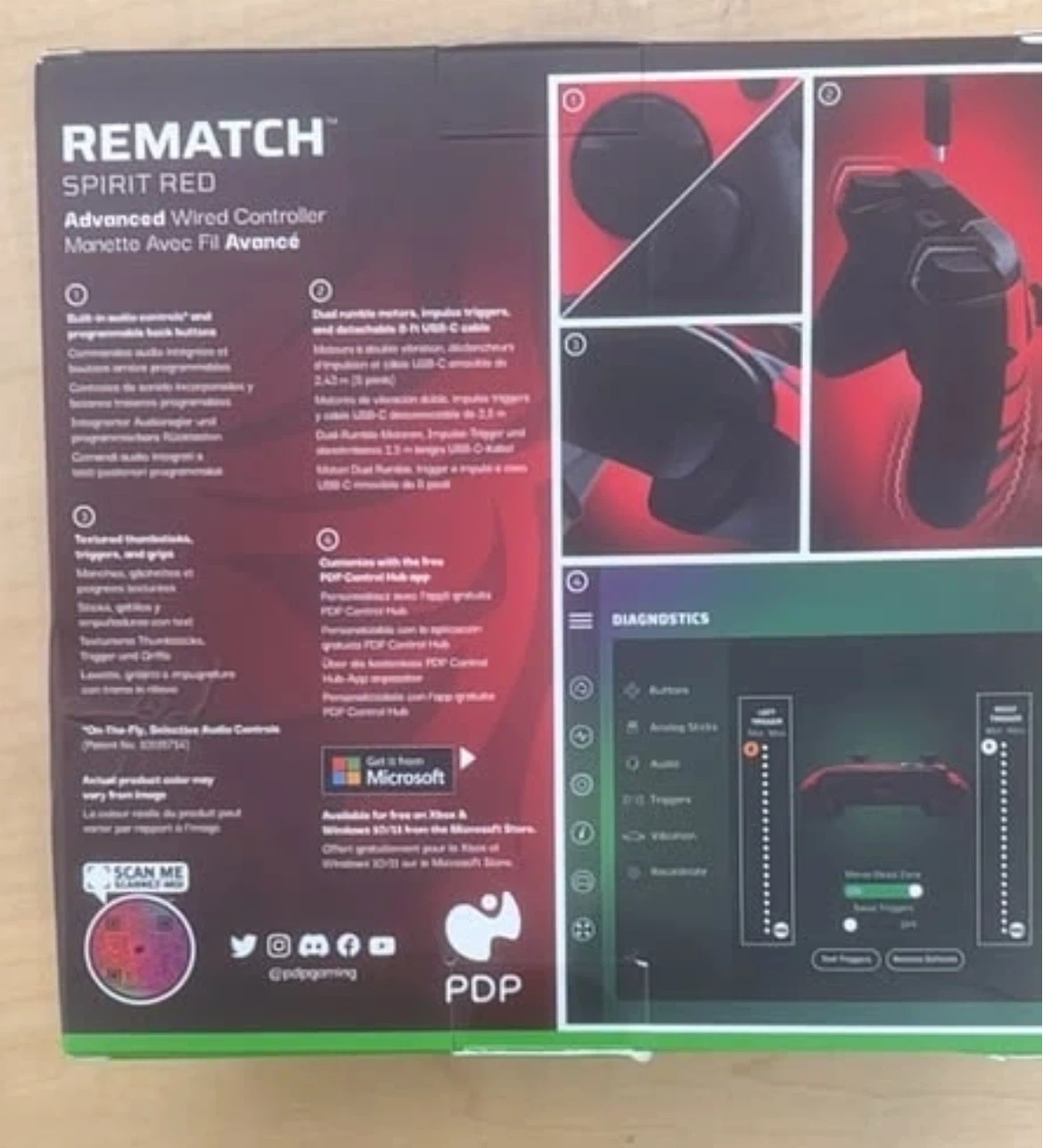 PDP Rematch Spirit Red Advanced Wired Controller for Xbox - photo 3