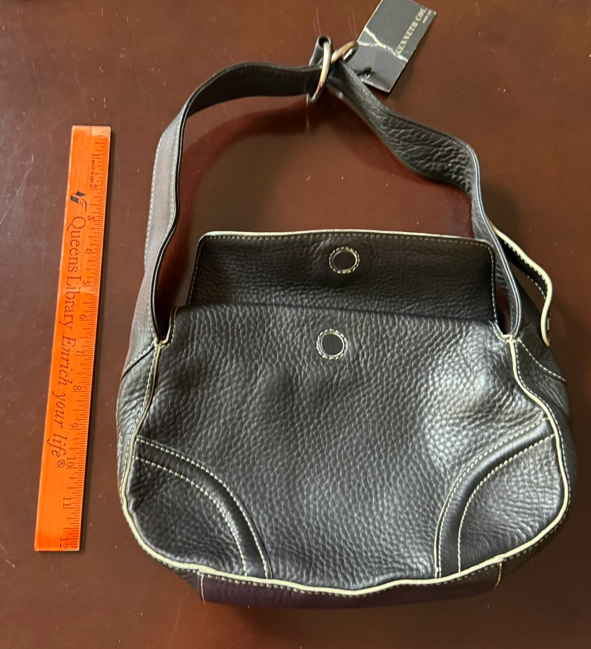 Kenneth Cole Black Leather Shoulder Bag - photo 2