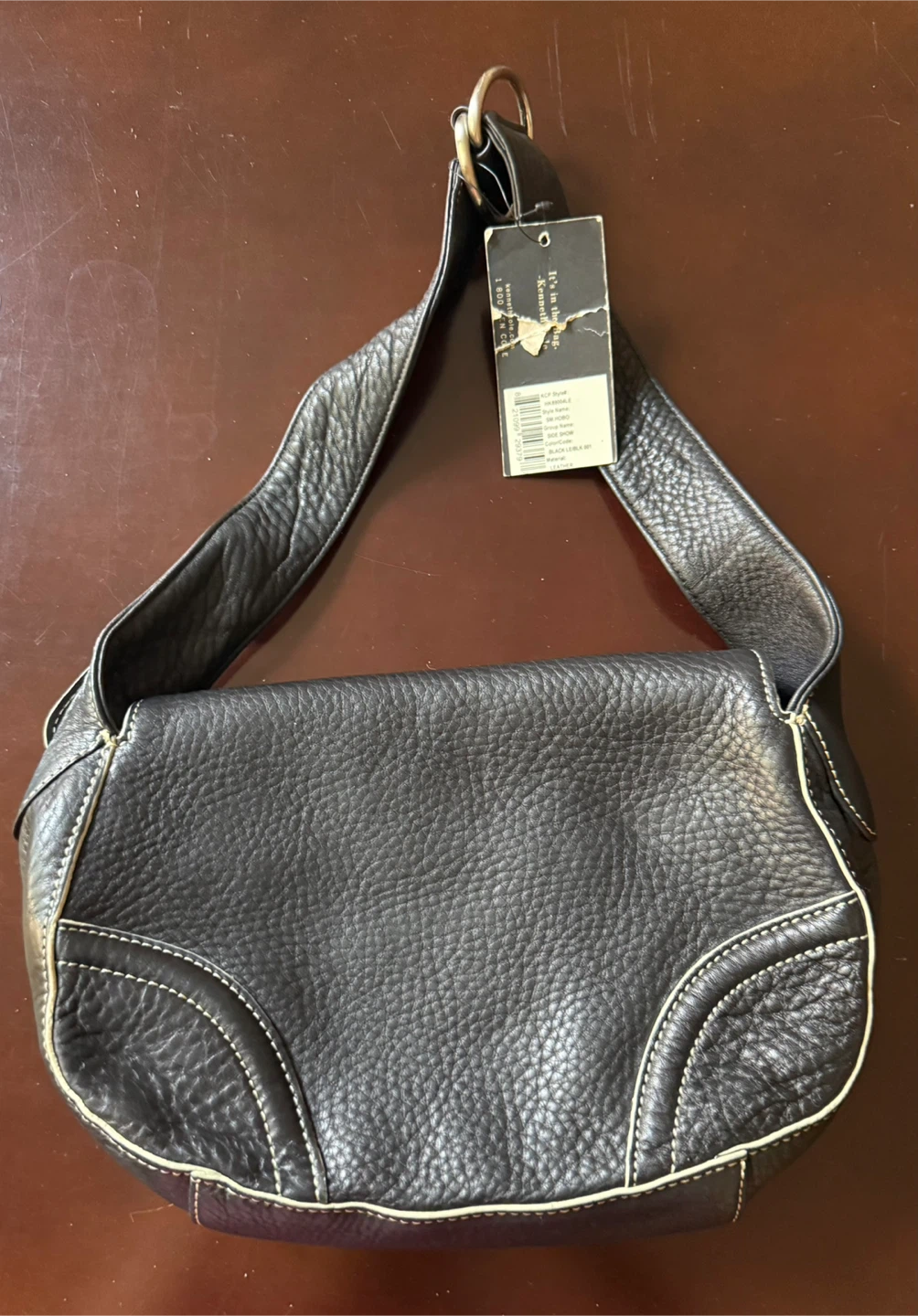 Kenneth Cole Black Leather Shoulder Bag - photo 3