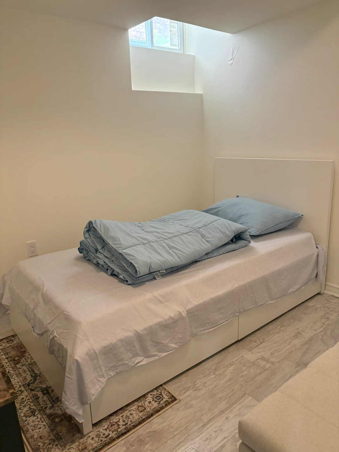 White Twin Bed Frame with Storage Drawers and Mattress - photo 2