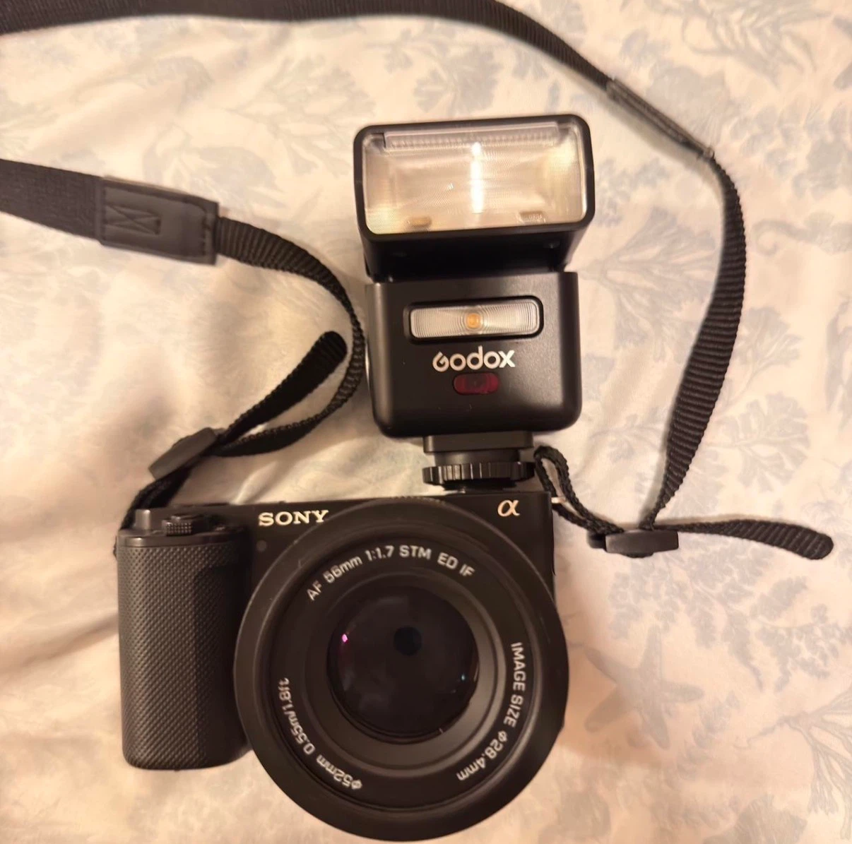 Sony Alpha zv e10 Camera with Godox Flash