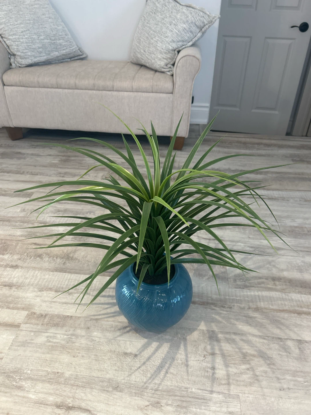 Artificial Plant in Blue Textured Pot