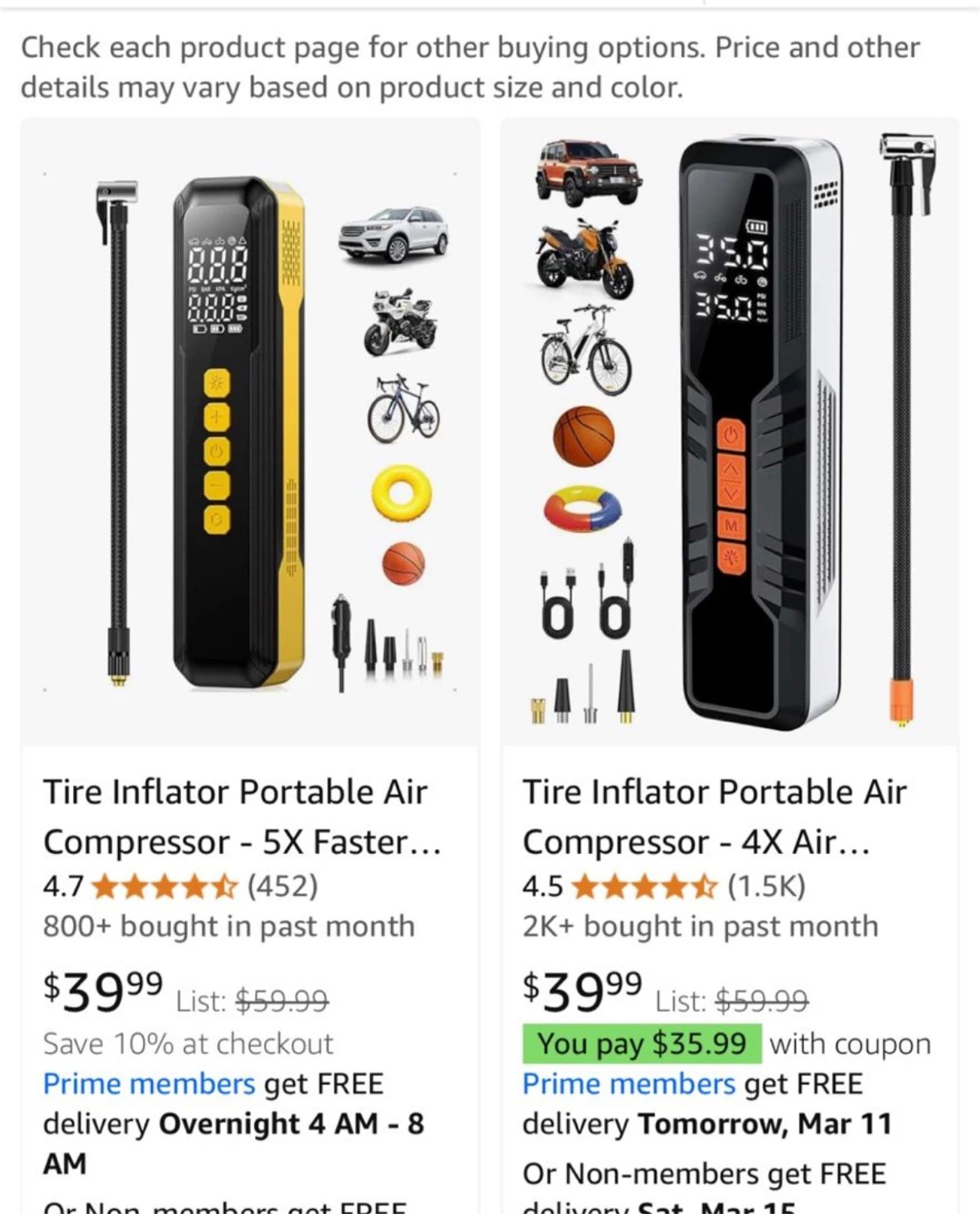 Portable Tire Inflator Air Compressor - photo 2