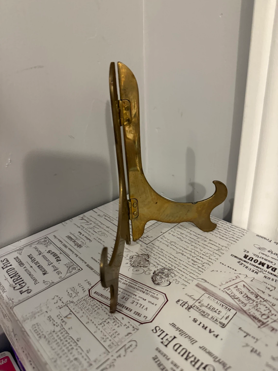 Vintage Brass Easel Display Stand