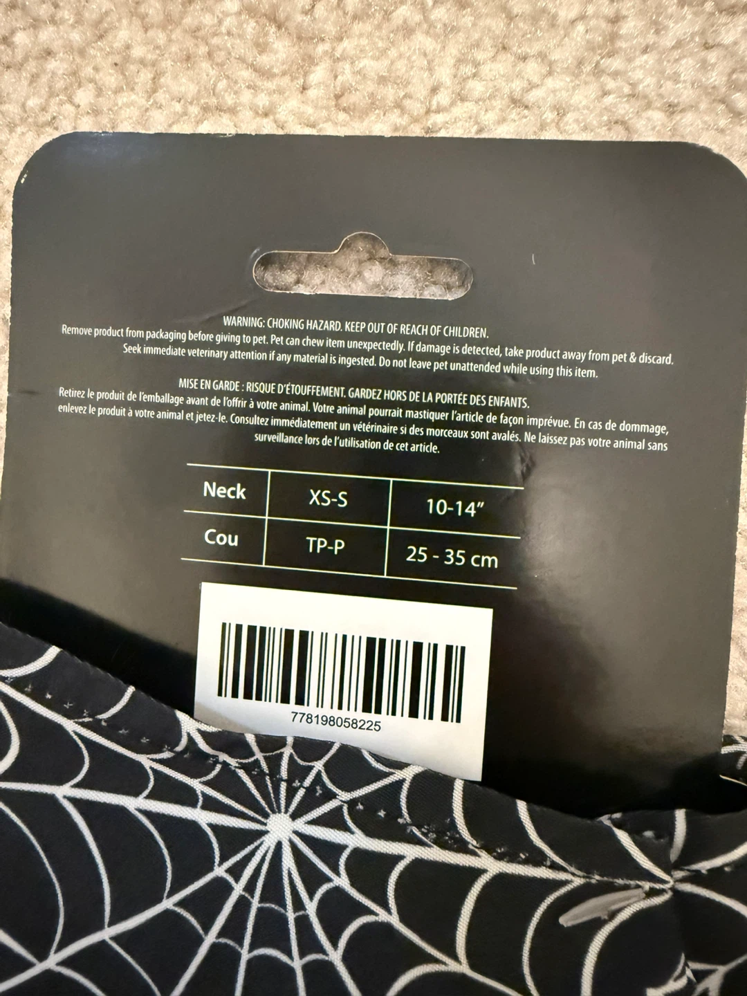 Hocus Pocus Pet Collection Spiderweb Bandana XS-S/TP-P - photo 2