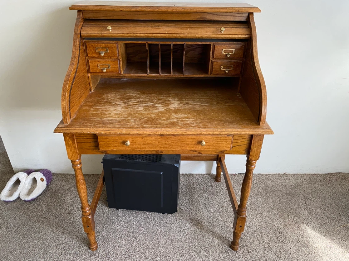 Antique Oak Roll top Desk