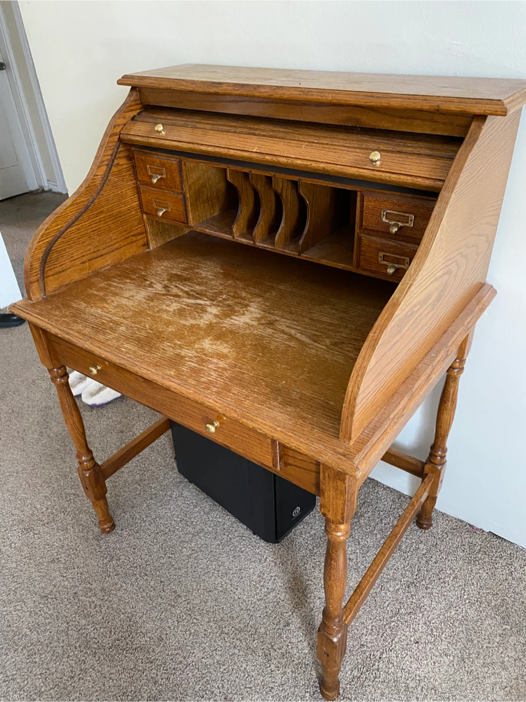 Antique Oak Roll top Desk - photo 2