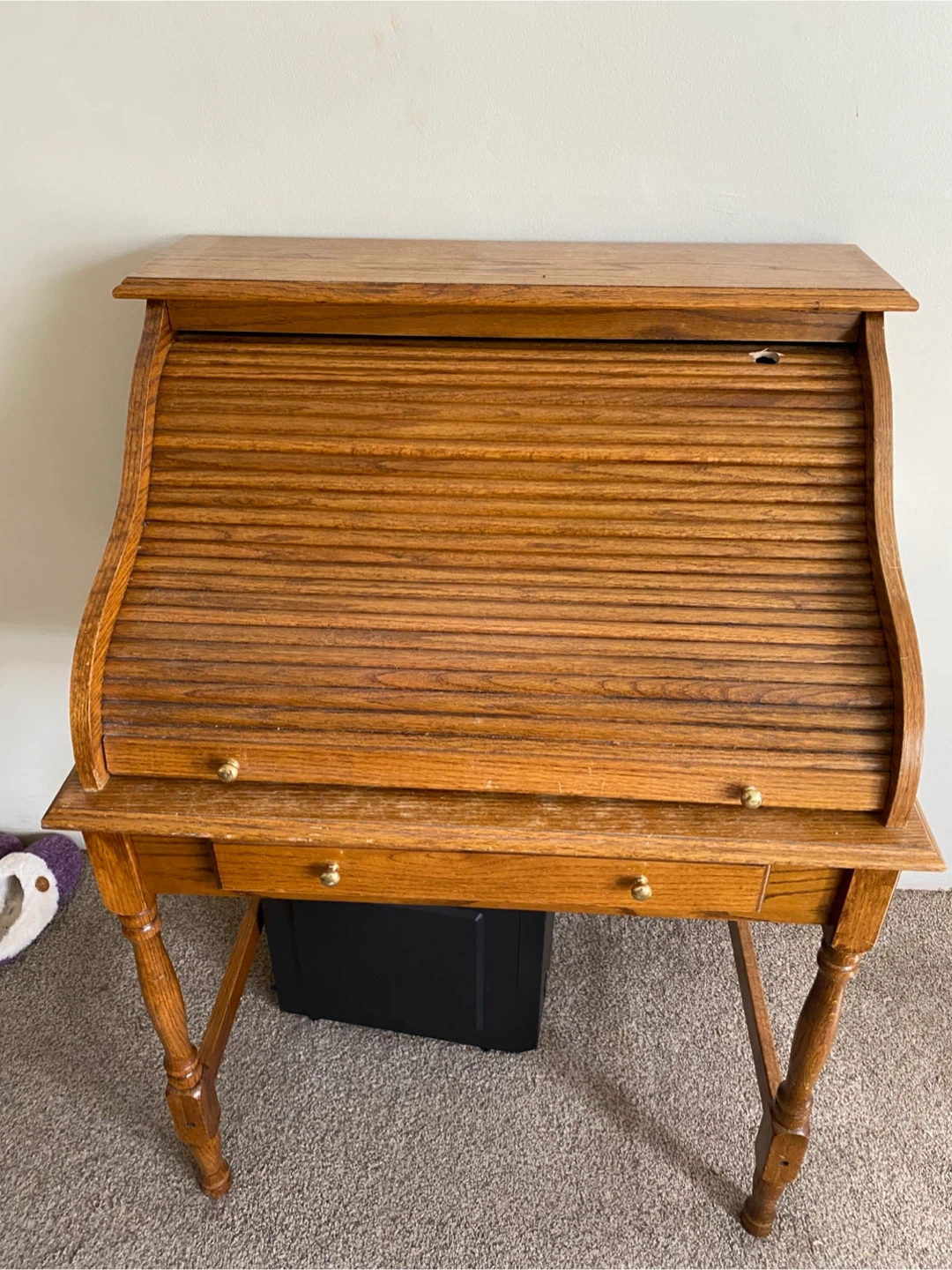 Antique Oak Roll top Desk - photo 3