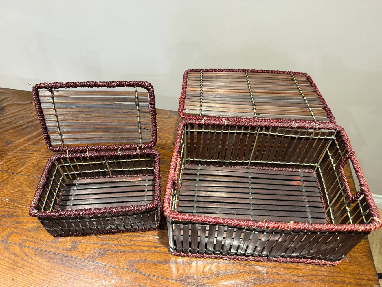 Set of 2  Baskets with Lids - photo 2