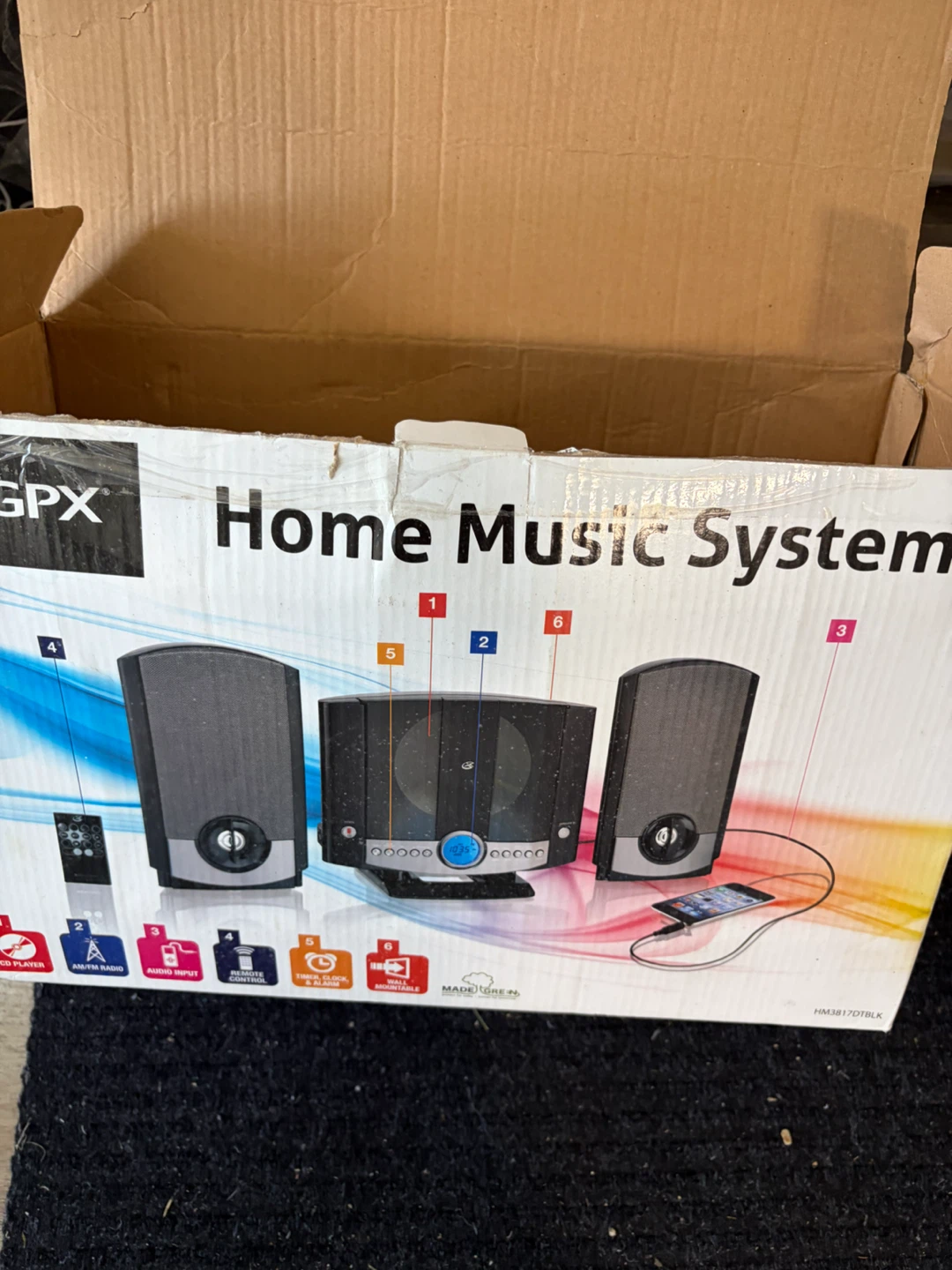 GPX Home Music System Speakers