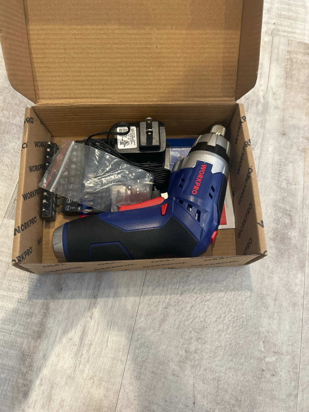 WORKPRO Cordless Electric Screwdriver with Bit Set - photo 3