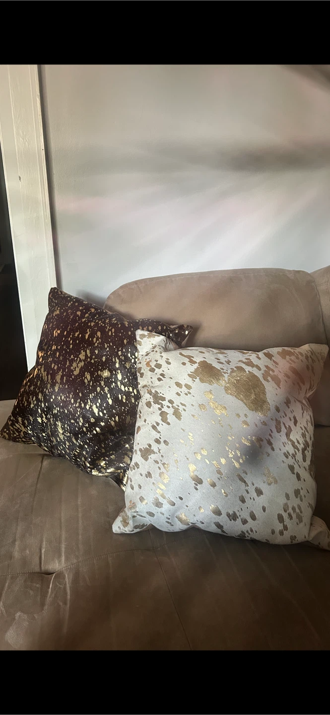 Throw Pillows -Gold Splatter Print - photo 5