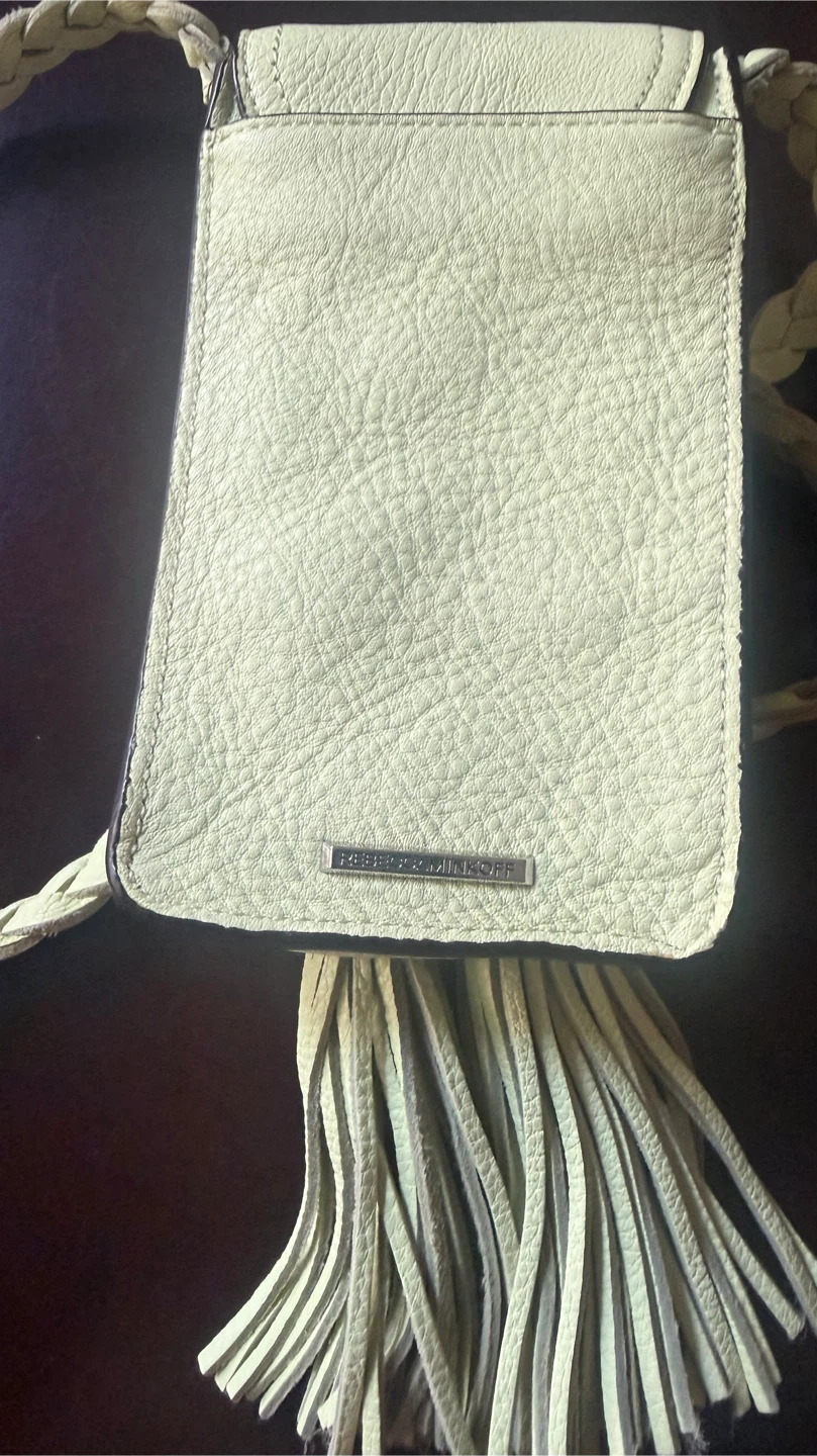 Rebecca Minkoff Light Yellow Leather Tassel Phone Crossbody Bag - photo 3
