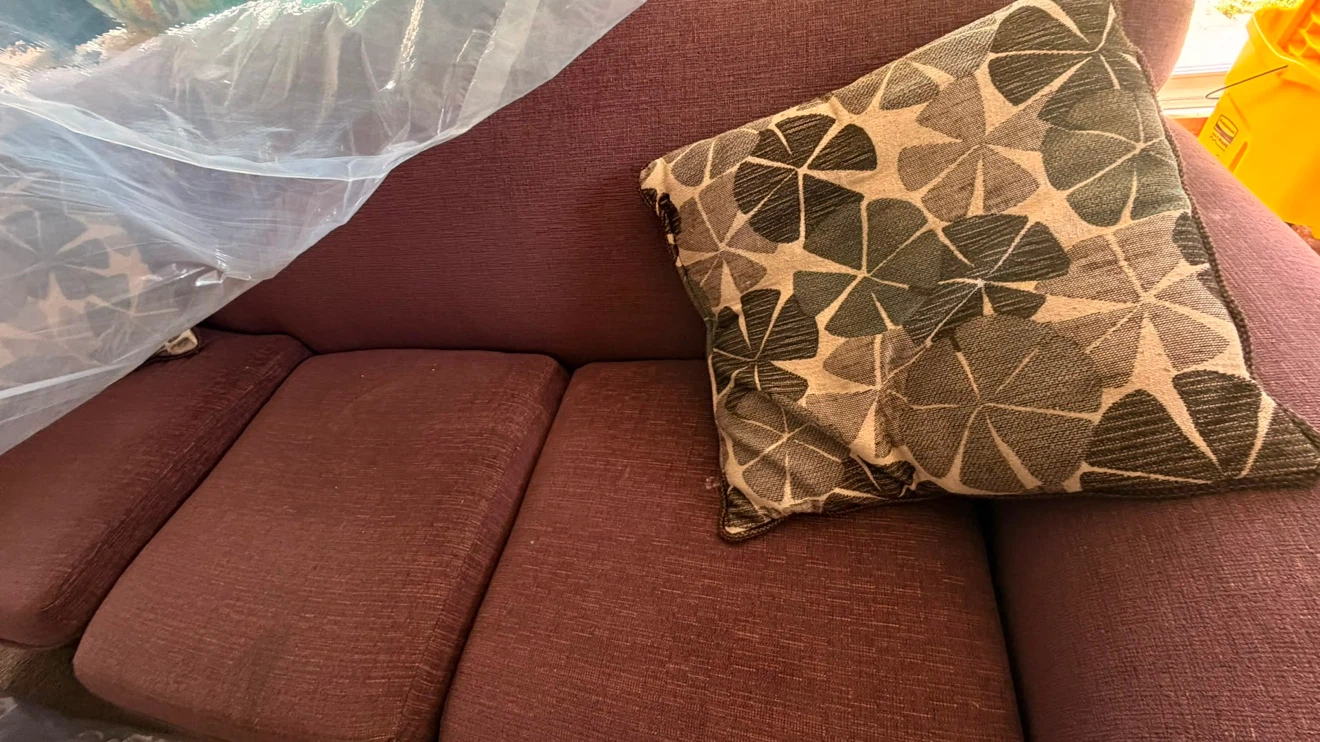 Brown 2-Seater Sofa with Accent Pillows - photo 4