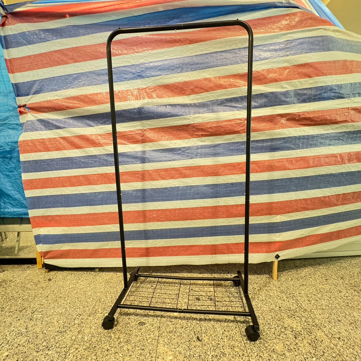 Black Metal Rolling Garment Rack