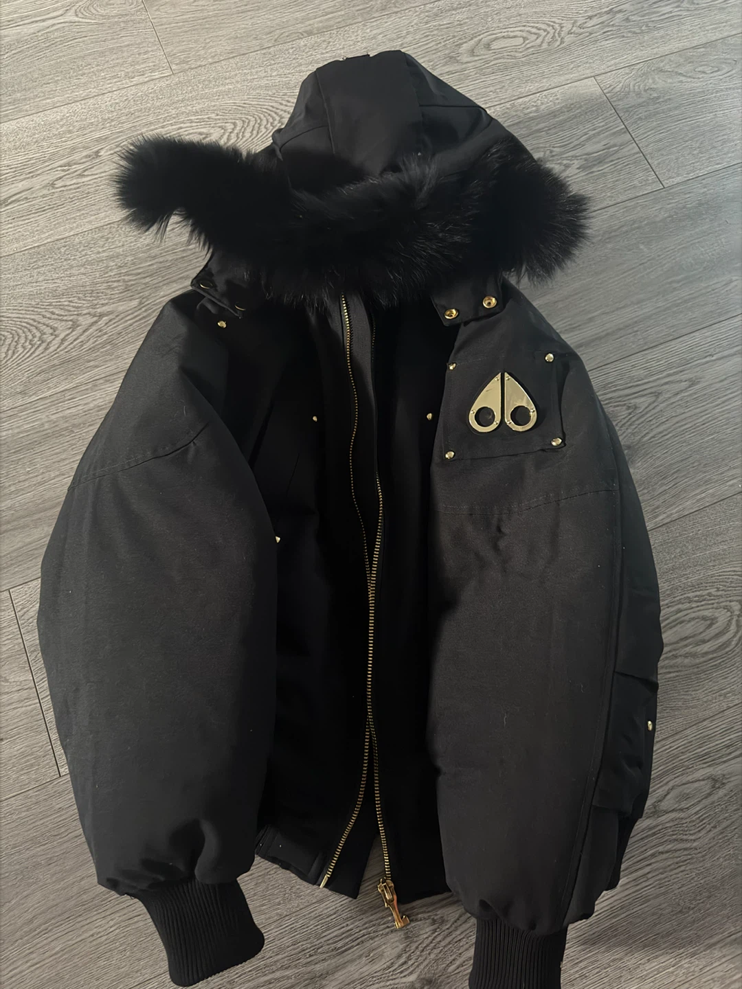 Moose Knuckles Black Winter Parka Jacket