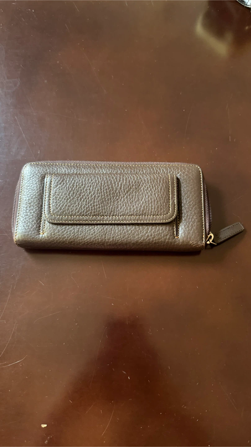 Devereaux Brown Leather Zip Around Wallet