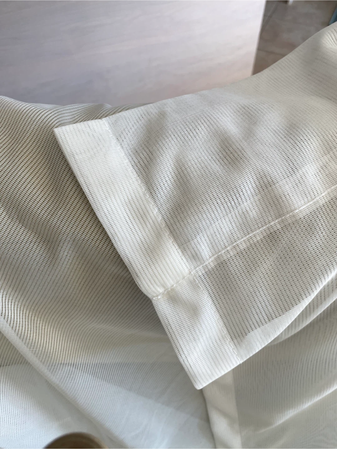 White Sheer Curtains - W 140cm x H 243cm - photo 2