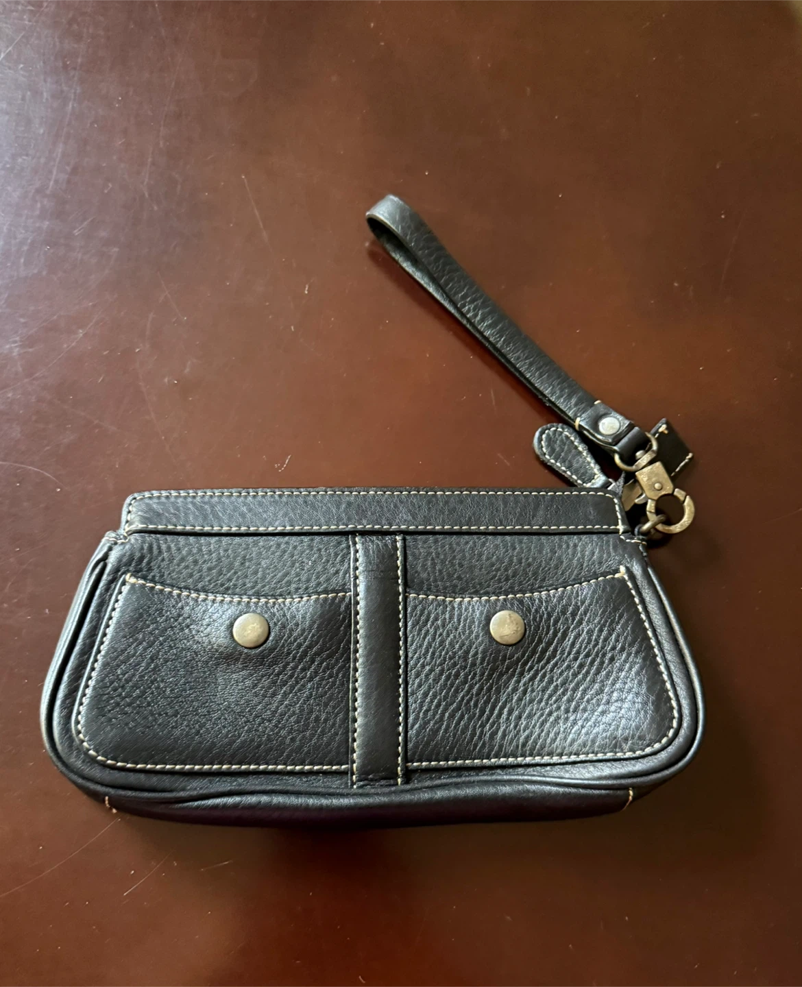 Nordstrom Genuine Leather Wristlet Clutch