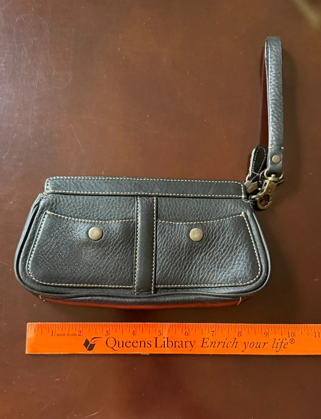Nordstrom Genuine Leather Wristlet Clutch - photo 5
