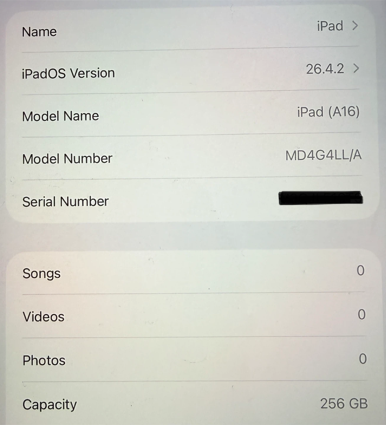 IPad A16 / 11” / 11th Gen / 256GB / 1 Cycle Count - *Warranty* - photo 3