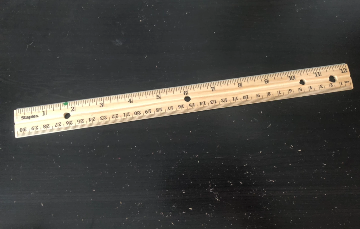 Staples 12in Wooden Ruler
