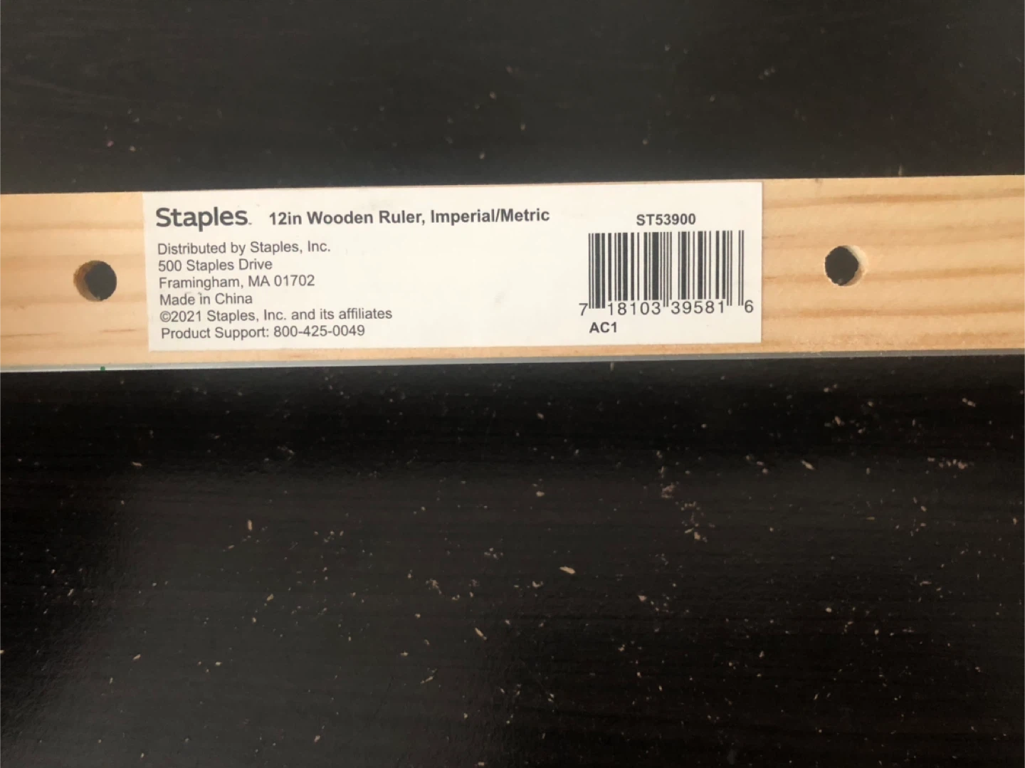 Staples 12in Wooden Ruler - photo 3