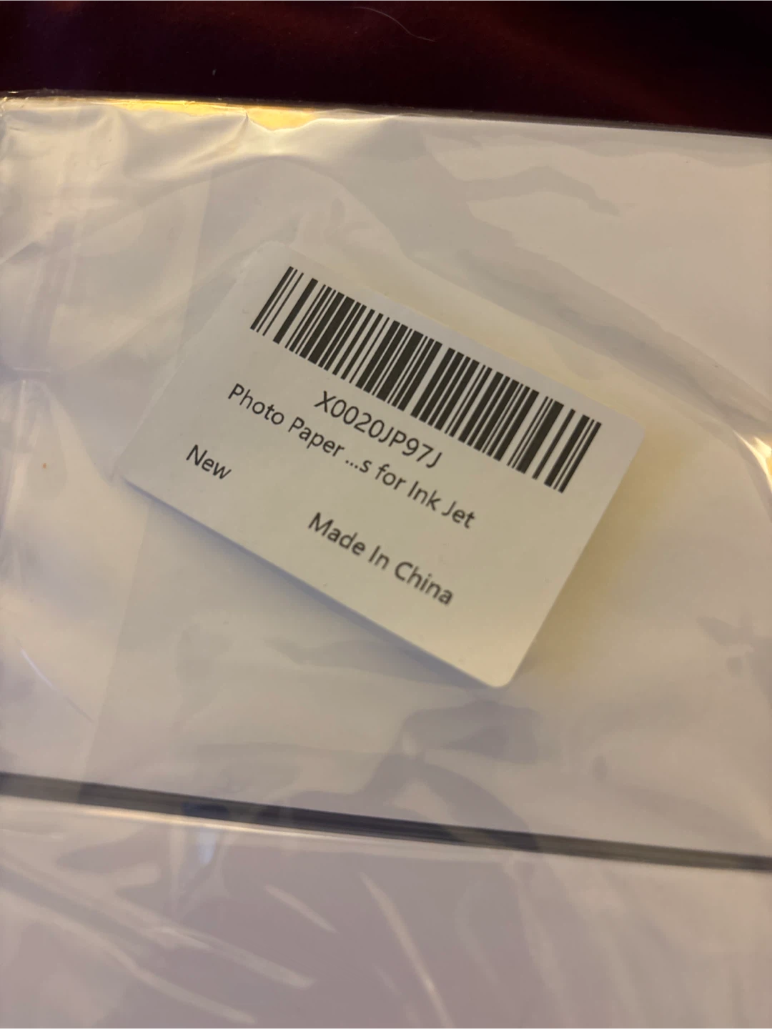 Photo Paper for Ink Jet Printer