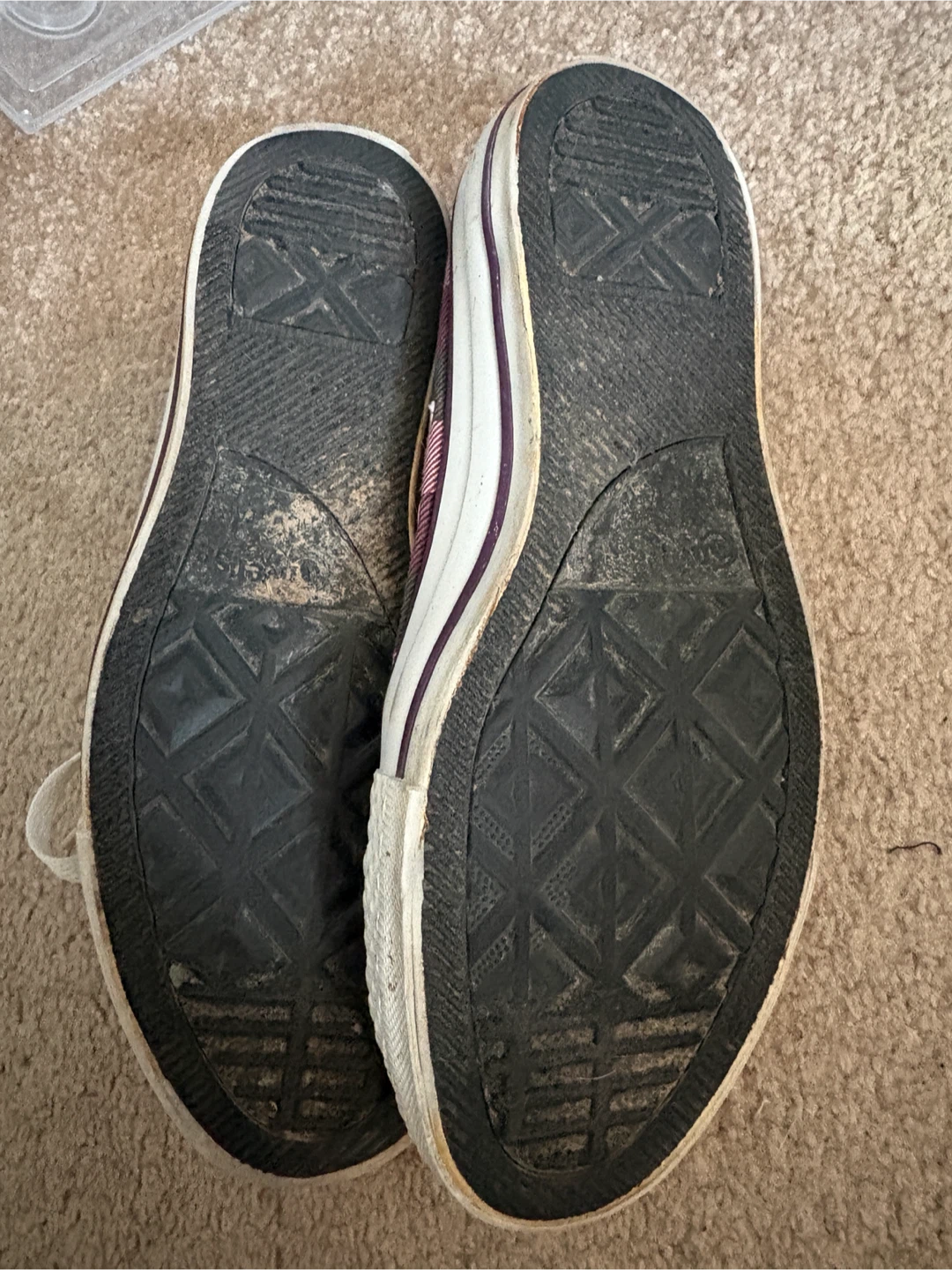 Converse Purple Plaid Sneakers - photo 2