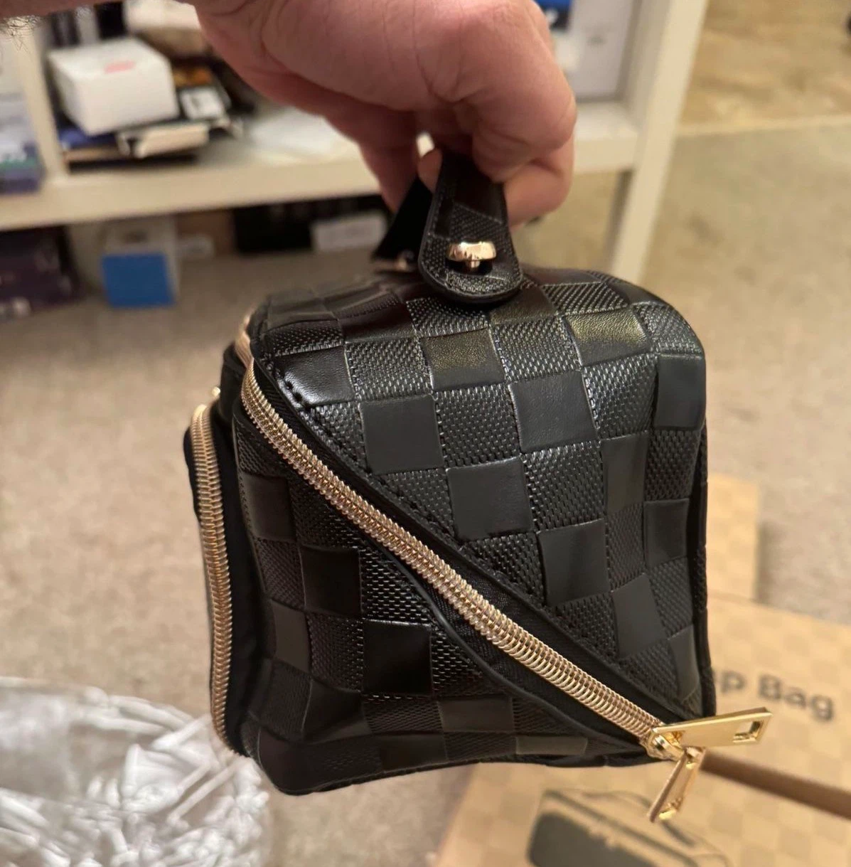 Black Quilted Makeup Bag - photo 2