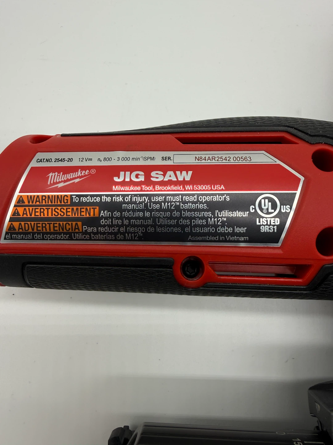 Milwaukee M12 12V FUEL Cordless Jig Saw 2545-20 Tool Only - photo 4