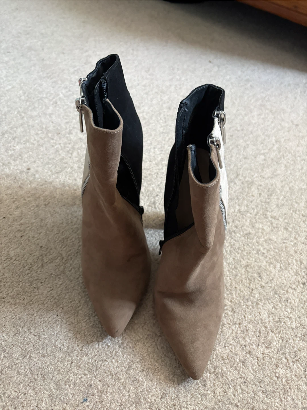 Colour Block Heeled Ankle Boots - photo 3