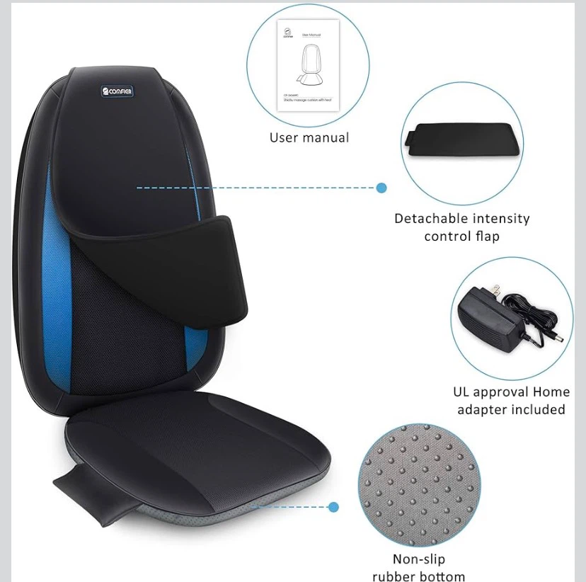Comfier Shiatsu Massage Seat Cushion with Heat - photo 2