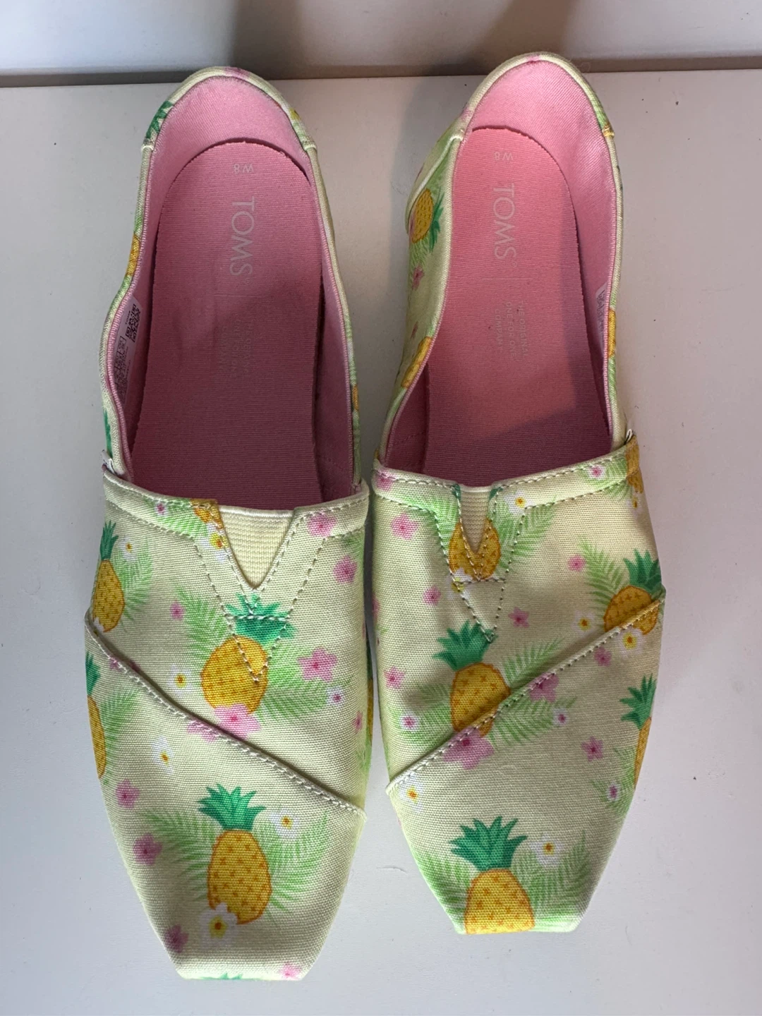 TOMS Classic Alpargata Pineapple Print Shoes Size W8